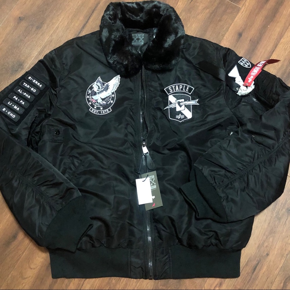 Staple Pigeon/Alpha Industries B-15 flight jacket